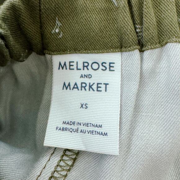 Melrose & Market Slit Pull On Ditsy Floral Prairie Maxi Skirt Olive Green XS NWT - Picture 9 of 12